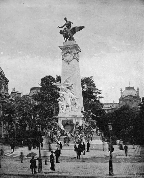 Framed Print : One of the first autotype photographs of Le Monument de Gambetta