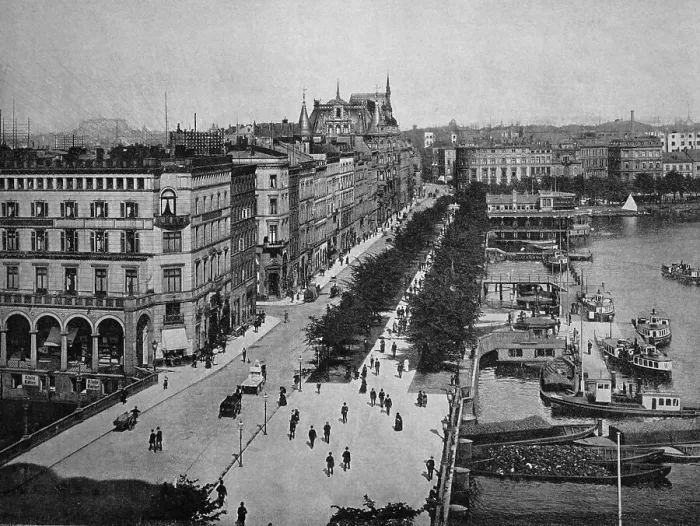 Framed Print : One of the first autotypes of Hamburg