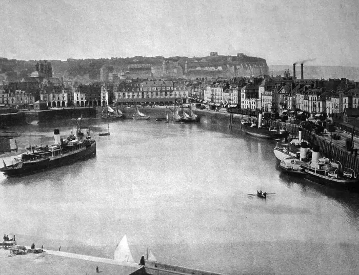 Framed Print : One of the first autotypes of the port of Dieppe Framed Print : One of the first autotypes of the port of Dieppe