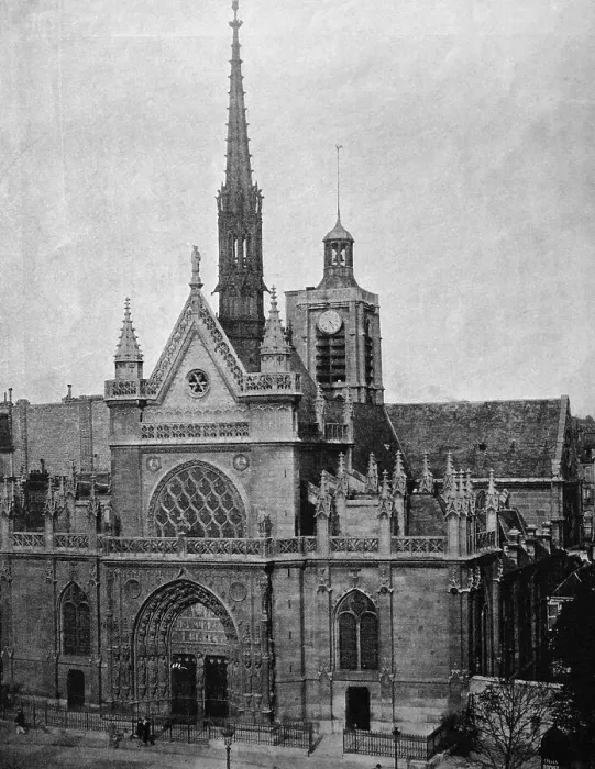 Framed Print : One of the first autotypes of Saint-Laurent in Paris