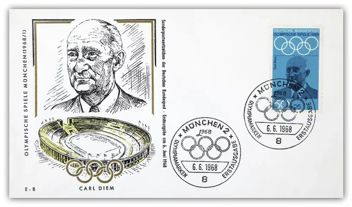 Framed Print : First day cover, Munich Olympic Games Framed Print : First day cover, Munich Olympic Games