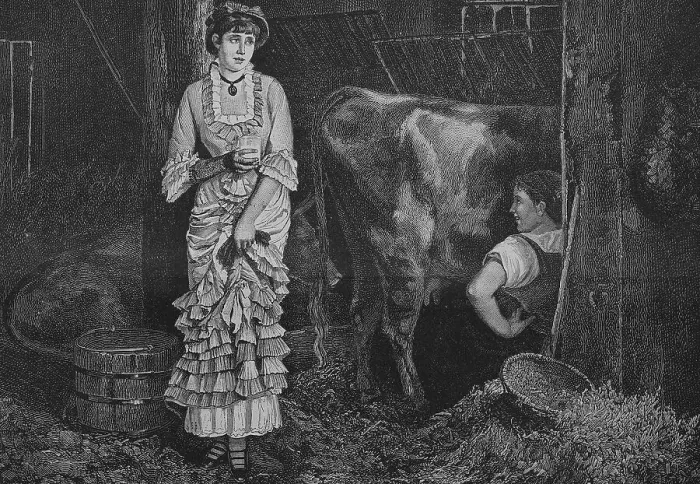 Framed Print : The first day of the milk diet