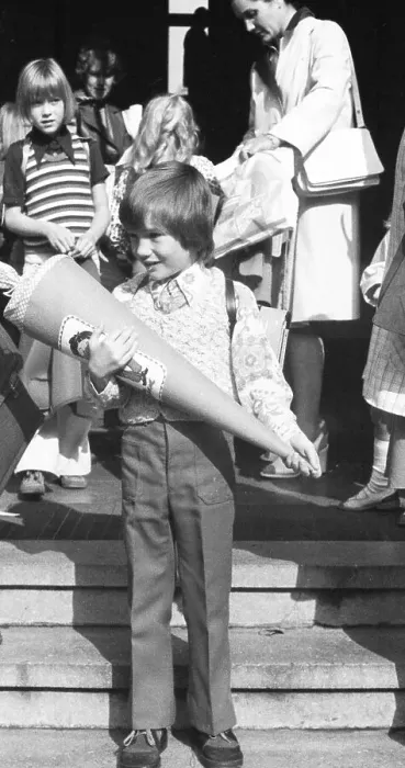 Framed Print : The first day of school on 14.9.1974 in Dortmund