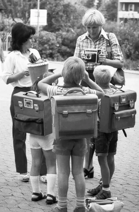 Framed Print : The first day of school at a primary school on 0 7