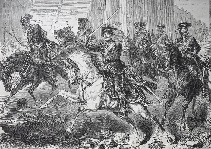 Framed Print : The first German soldiers in Paris on the morning of March 1