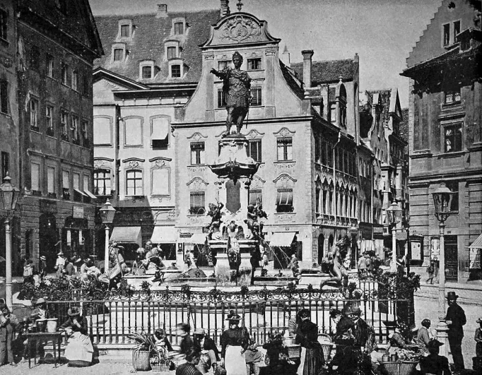 Framed Print : One of the first halftones, cityscape of Augsburg Framed Print : One of the first halftones, cityscape of Augsburg