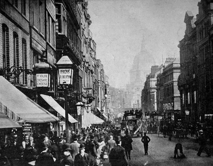 Framed Print : One of the first halftones, Fleet Street Framed Print : One of the first halftones, Fleet Street