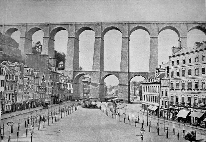 Framed Print : One of the first halftones, Morlaix viaduct
