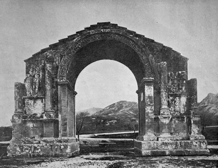 Framed Print : One of the first halftones, the Triumphal Arch in Saint Remy