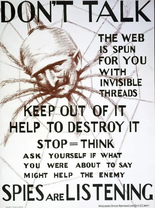 Framed Print : First World War 1914-1918: Don't speak
