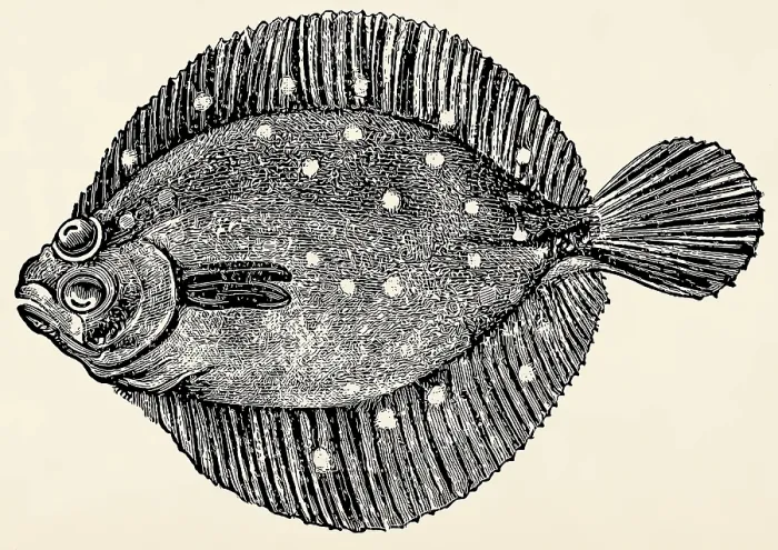 Framed Print : The fish - European flounder (Platichthys flesus)
