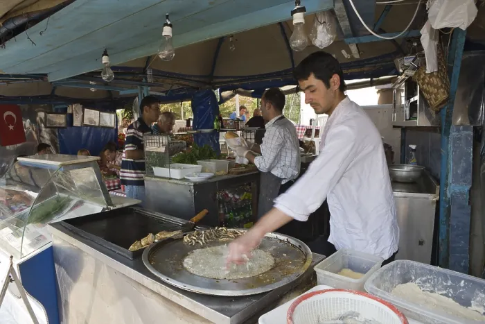 Framed Print : Fish market, by the Galata Bridge
