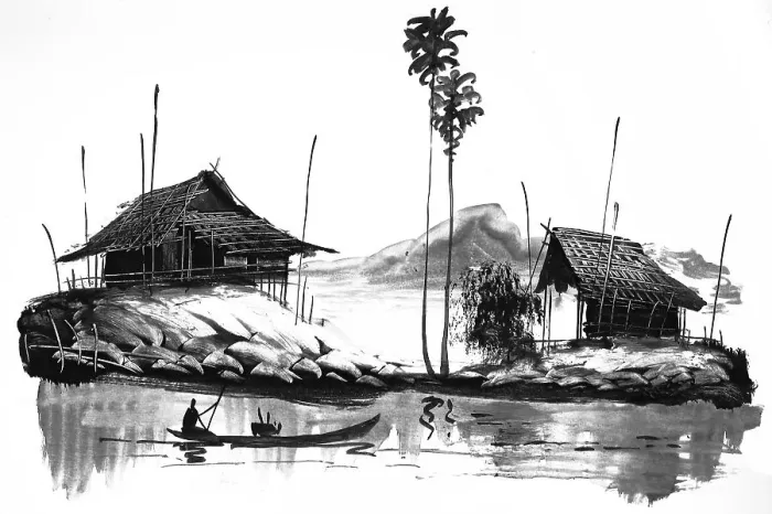 Framed Print : Fisherman returning with his catch