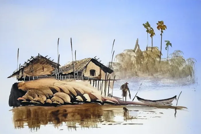 Framed Print : Fisherman returning with his catch