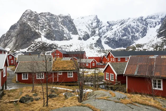Framed Print : Fishing village Reine, Moskensoya Framed Print : Fishing village Reine, Moskensoya
