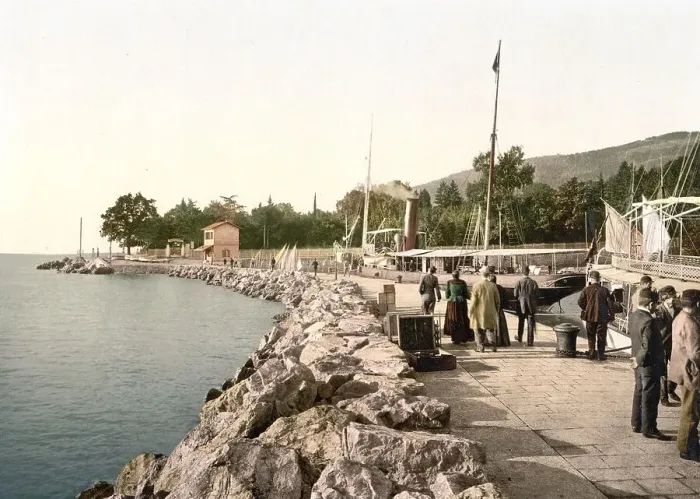 Framed Print : Fiume, today Rijeka, the Mole, Molo