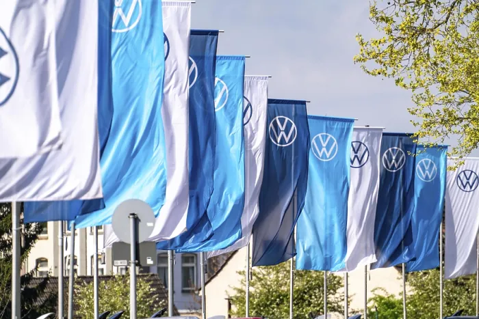 Framed Print : Flag of the car manufacturer Volkswagen Framed Print : Flag of the car manufacturer Volkswagen