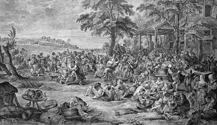 Framed Print : Flemish country parish fair, copper engraving after a painting by Rubens Framed Print : Flemish country parish fair, copper engraving after a painting by Rubens