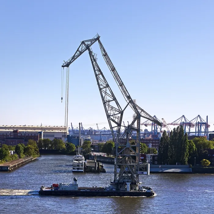 Framed Print : Floating crane HHLA III in the Port of Hamburg Framed Print : Floating crane HHLA III in the Port of Hamburg