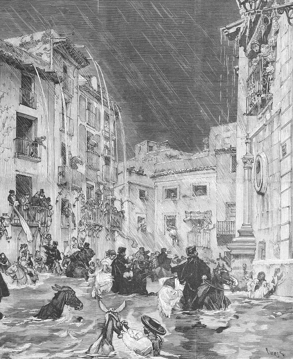 Framed Print : The flood in Murcia, rescue of the inhabitants in the district of San Benito