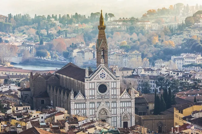 Framed Print : Florence - the view on Santa Croce from the dome Duomo Framed Print : Florence - the view on Santa Croce from the dome Duomo
