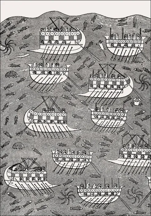 Framed Print : The flotilla of Sennacherib, king of Assyria from 705 BC to 681 BC Framed Print : The flotilla of Sennacherib, king of Assyria from 705 BC to 681 BC