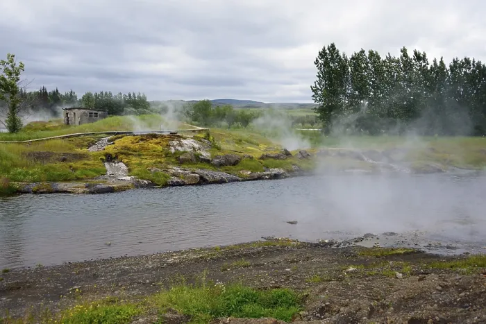 Framed Print : Fludir, geothermal area, Iceland