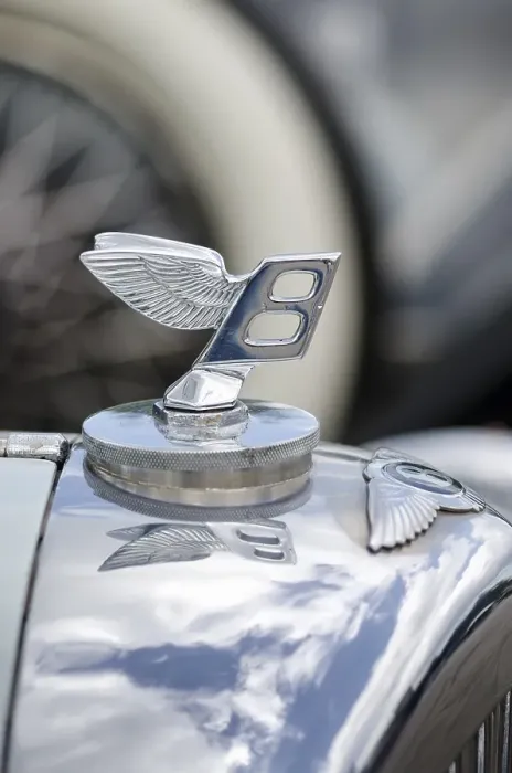 Framed Print : Flying B, Bentley hood ornament