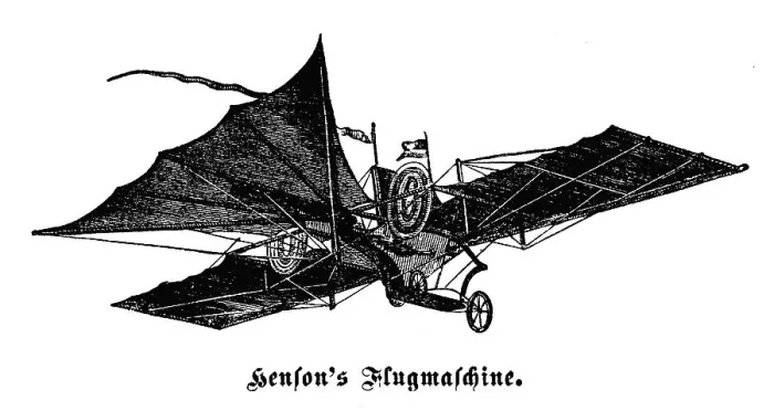 Framed Print : Flying machine by William Samuel Henson