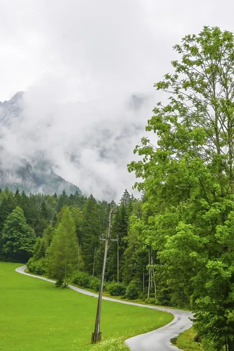 Framed Print : Fog shrouded Kamnik-Savinja Alps