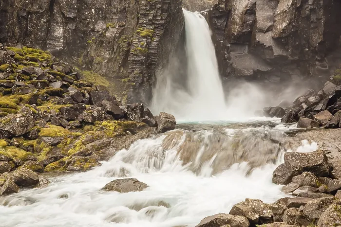 Framed Print : Folaldafoss Waterfall, Berufkordur