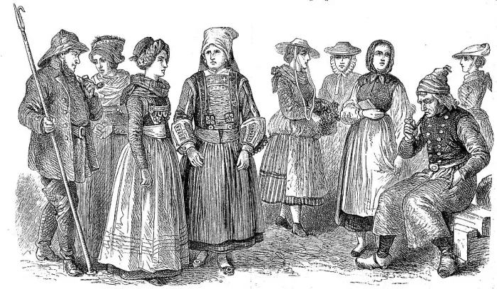 Framed Print : Folk costumes in Schleswig-Holstein Framed Print : Folk costumes in Schleswig-Holstein