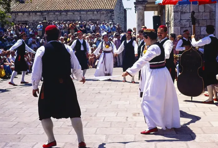 Framed Print : Folk dances in Cilipi, Croatia, 1979, Europe