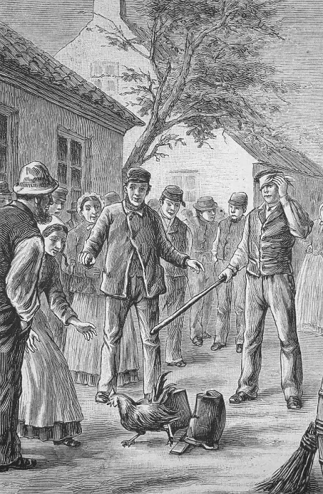 Framed Print : Folk games in Holstein in the 19th century