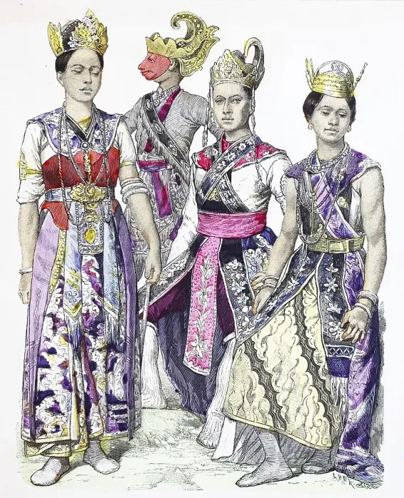 Framed Print : Folk traditional costume, clothing