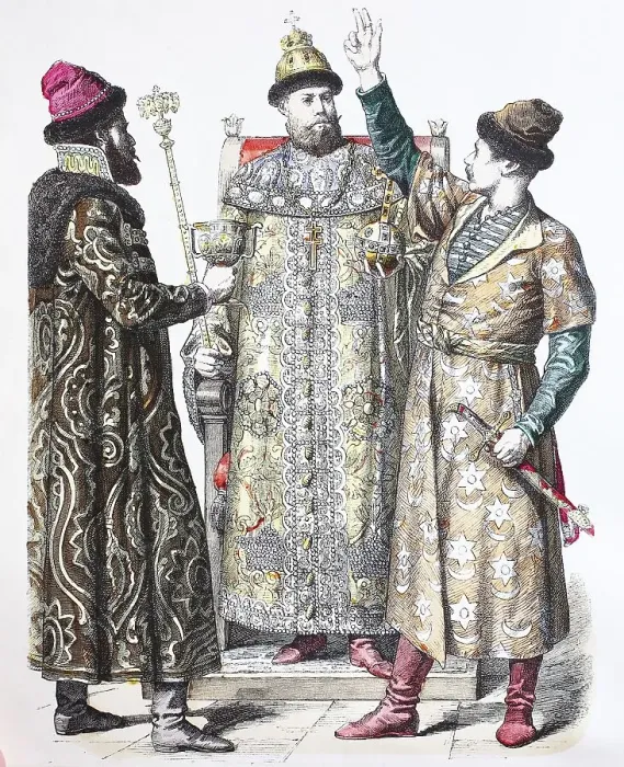 Framed Print : Folk traditional costume, clothing