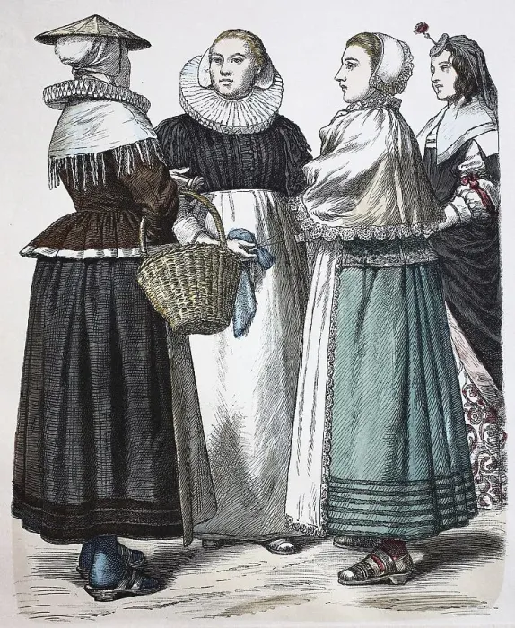 Framed Print : Folk traditional costume, clothing