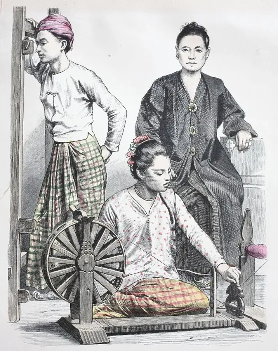 Framed Print : Folk traditional costume, clothing