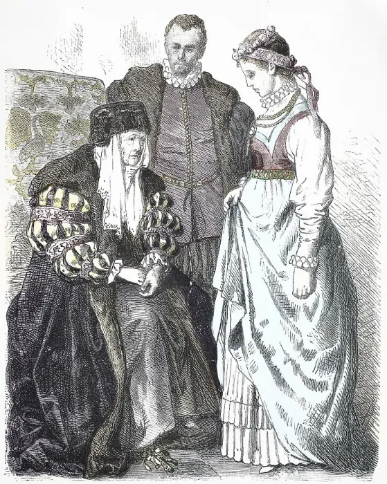 Framed Print : Folk traditional costume, clothing