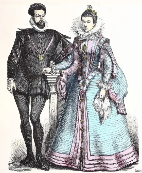 Framed Print : Folk traditional costume, clothing