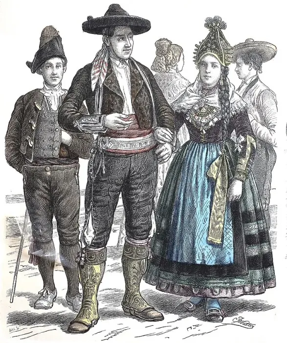 Framed Print : Folk traditional costume, Clothing Framed Print : Folk traditional costume, Clothing