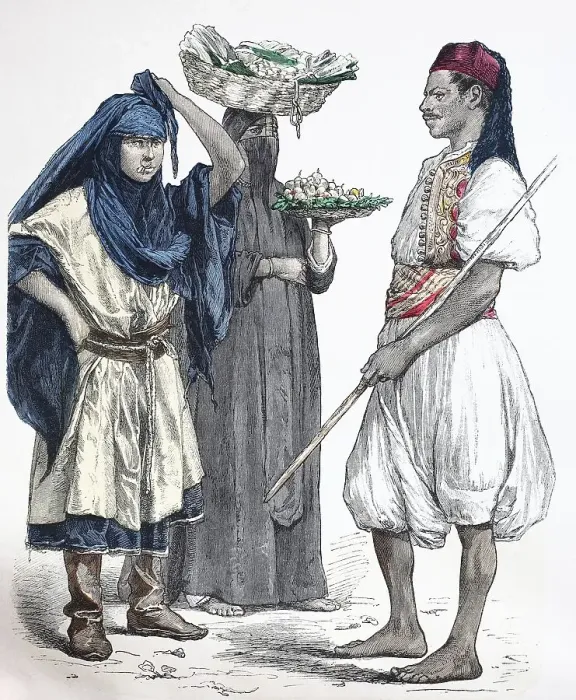 Framed Print : Folk traditional costume, Clothing