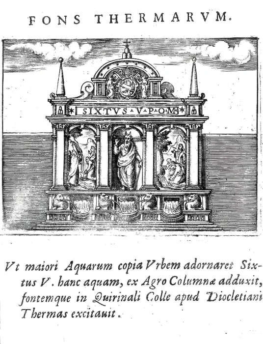 Framed Print : Fontana di Therme, Fountain, Rome