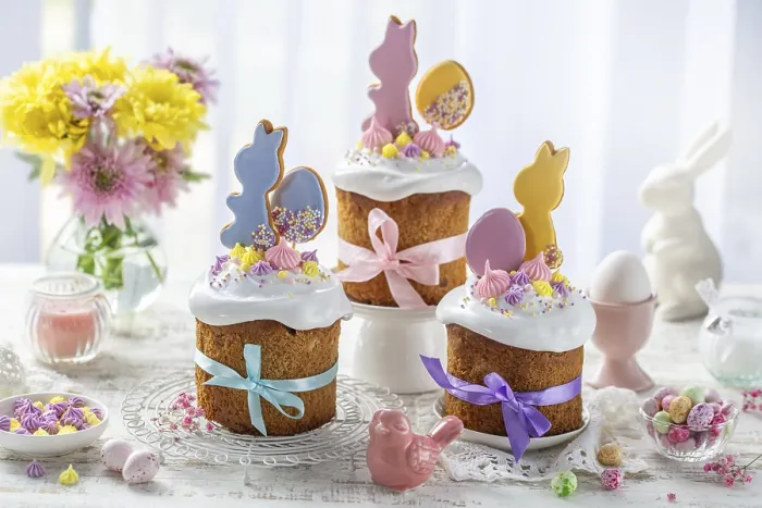 Framed Print : Food, Beautiful festive table with traditional Easter cake kulich decorated with colorful cookies Framed Print : Food, Beautiful festive table with traditional Easter cake kulich decorated with colorful cookies