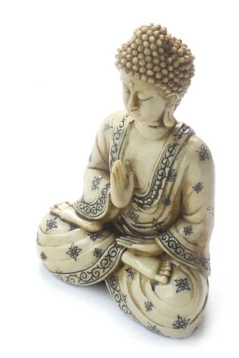 Framed Print : Food, Buddha Figure Islated On Whitee