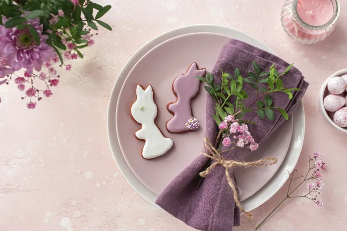 Framed Print : Food, Easter table setting. Spring holiday concept Framed Print : Food, Easter table setting. Spring holiday concept