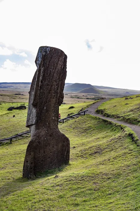 Framed Print : Food, Moai on Ranu Raraku Volcan