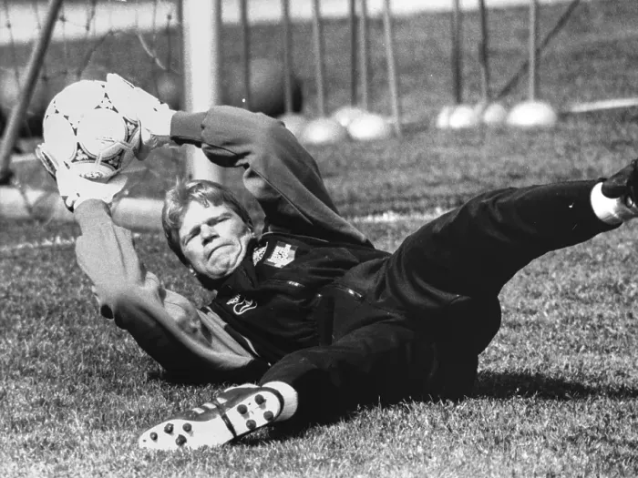 Framed Print : Football, Bundesliga, Goalkeeper Oliver Kahn, Bayern Munich, September 1995, Germany, Europe