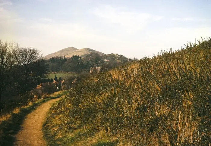 Framed Print : Footpath to Worcestershire or Worcester Beacon, 425 metres high, The Malvern Hills, Worcestershire, England, UK 1966