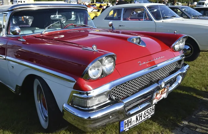 Framed Print : Ford Fairlane 500, Skyliner, 1958